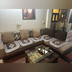 7 Seater Fabric Sofa + Centre Table