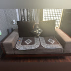 7 Seater Fabric Sofa + Centre Table