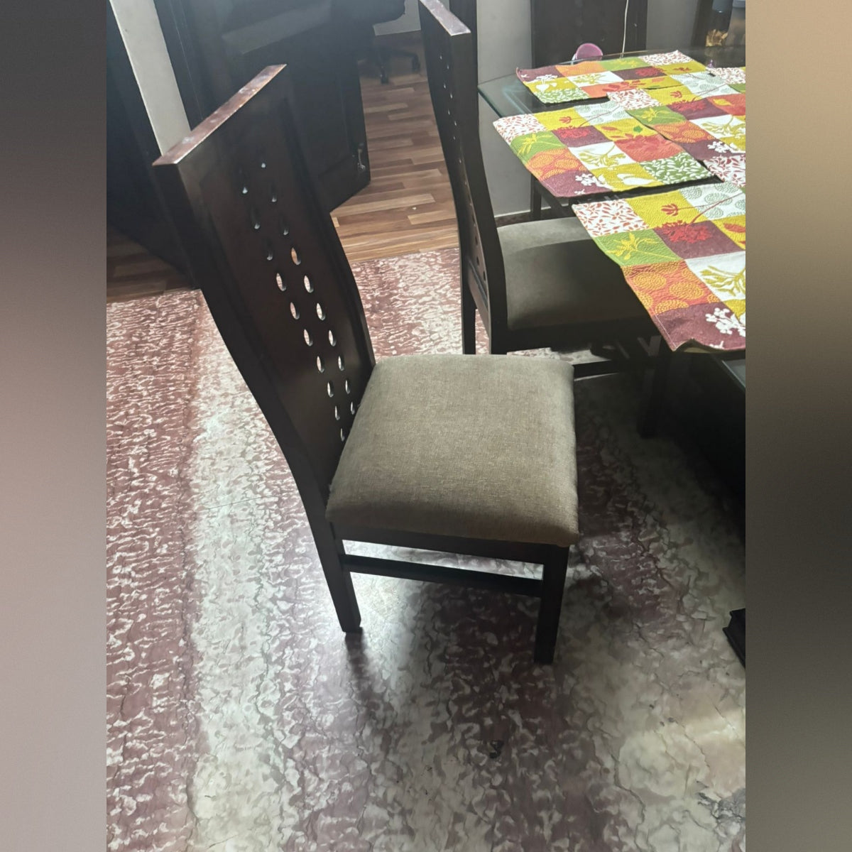 6 Seater Wooden Dining Table Set