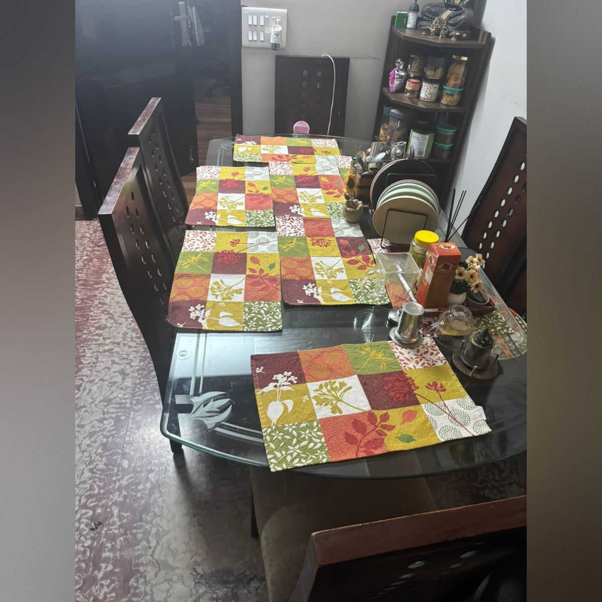 6 Seater Wooden Dining Table Set