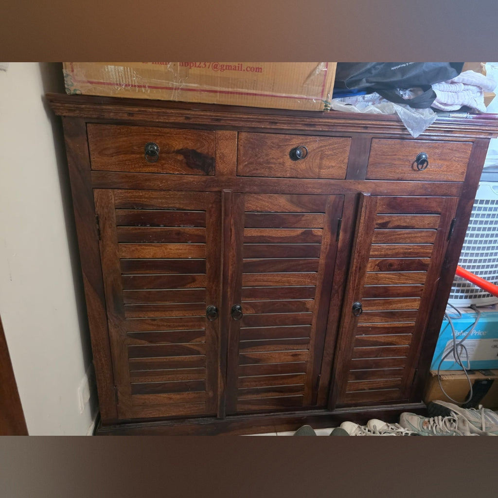 Solid Wood Shoe Rack Cabinet