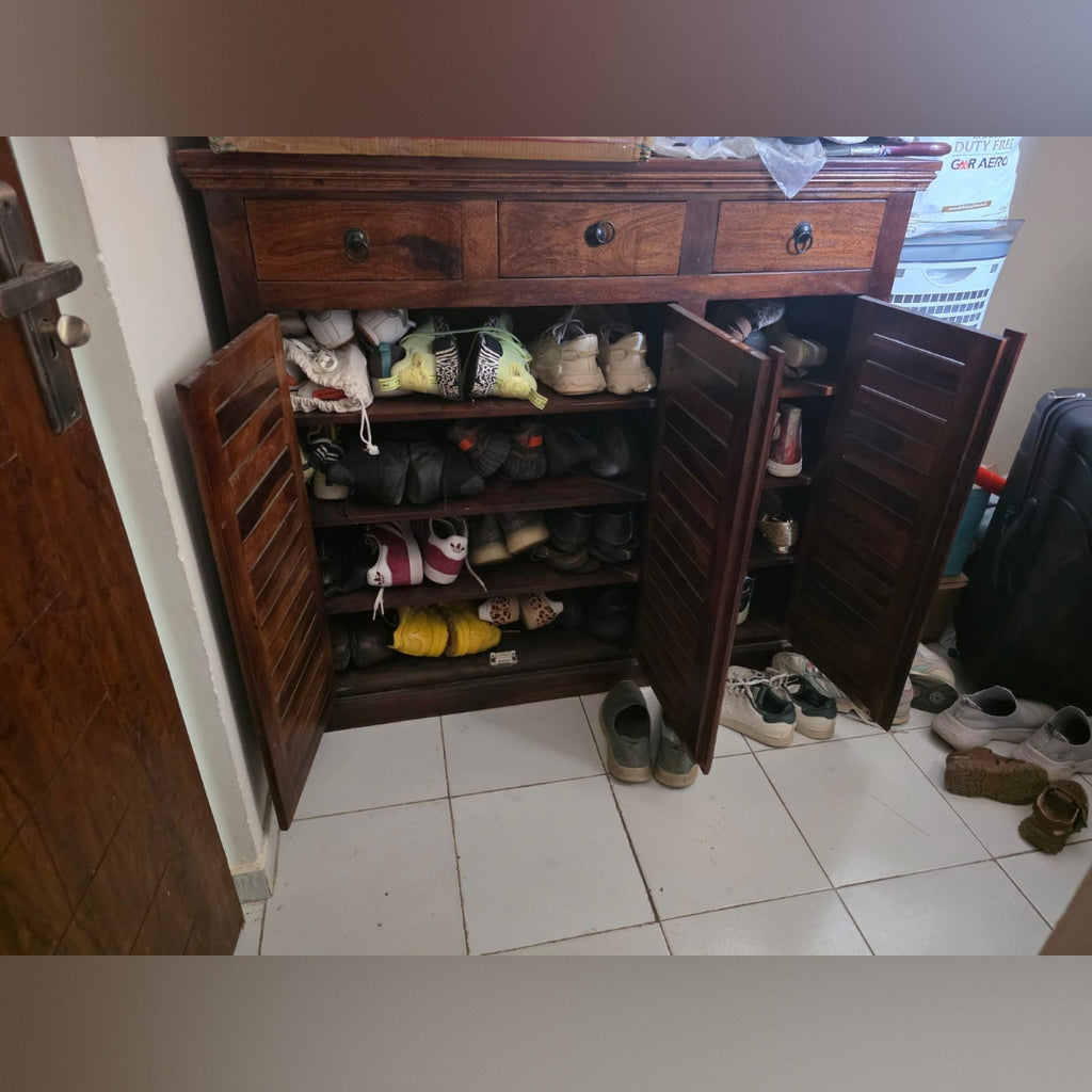 Solid Wood Shoe Rack Cabinet