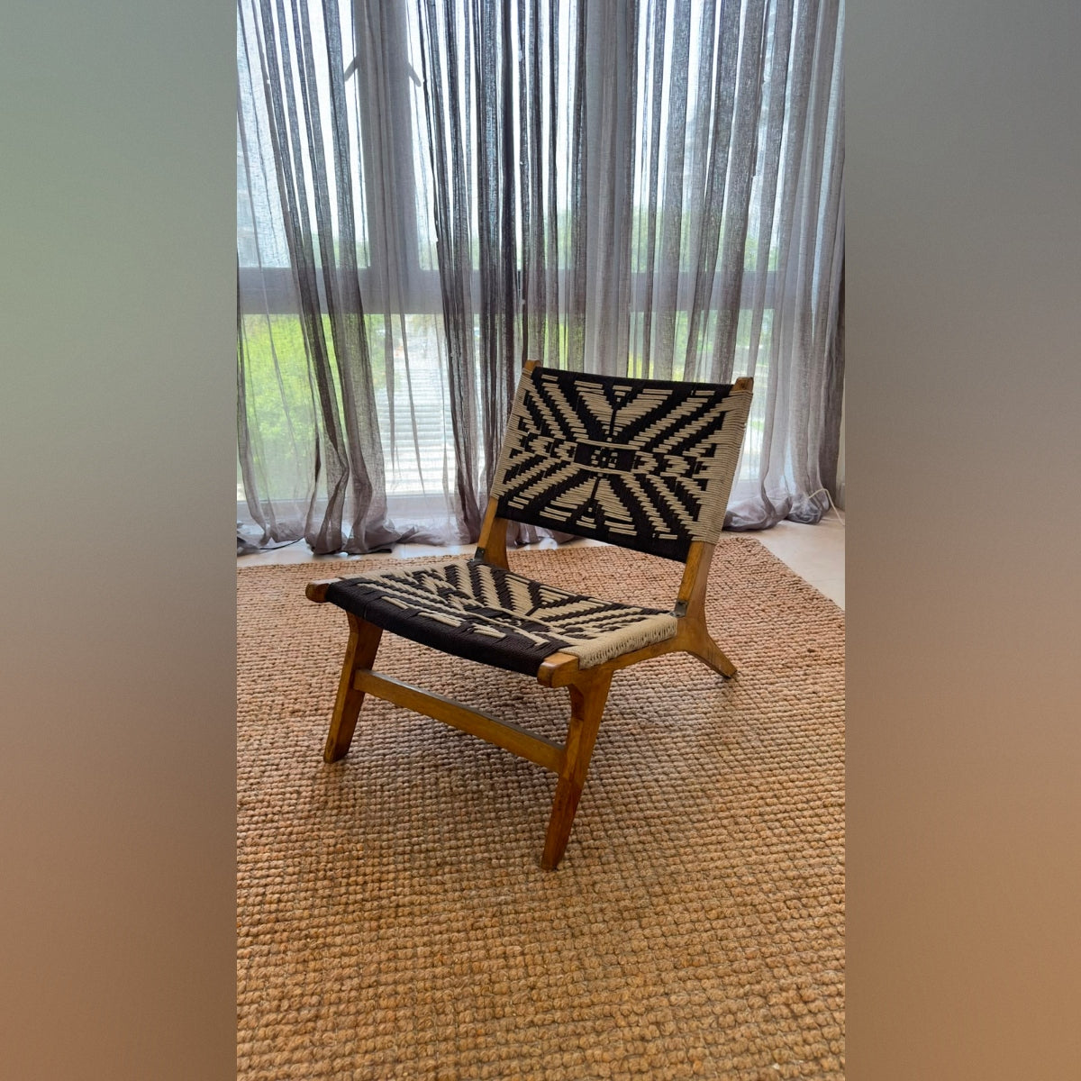 Handcrafted Wooden Lounge Chair
