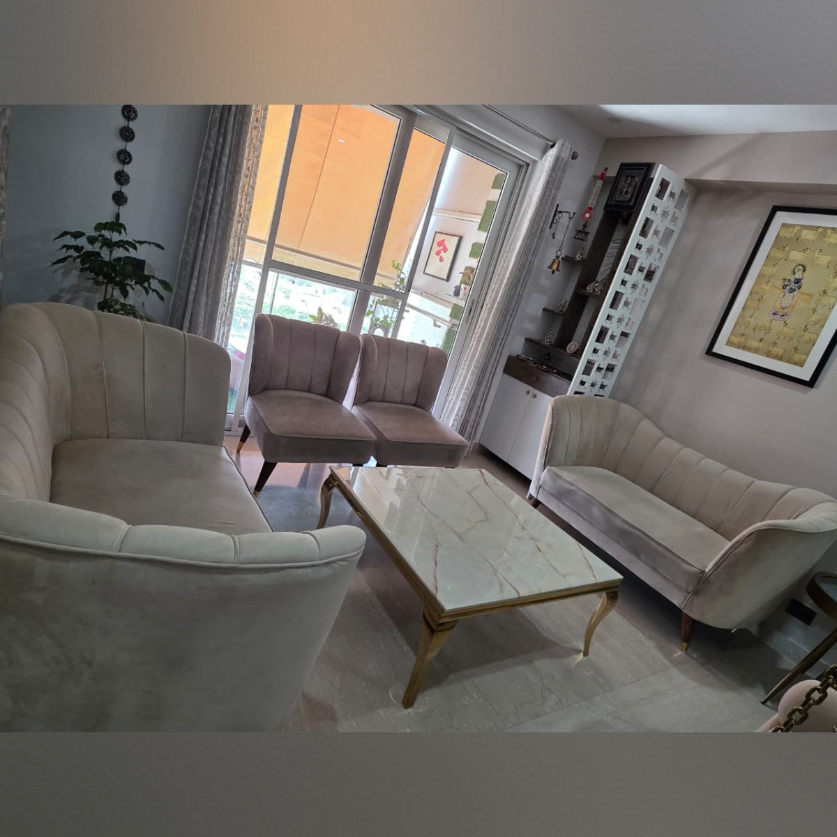 Custom Sofa Set with Centre Table