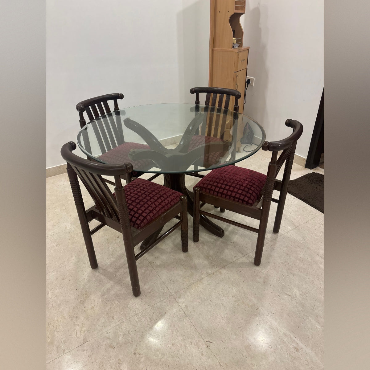 4 Seater Solid Wood Dining Table Set