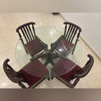 4 Seater Solid Wood Dining Table Set