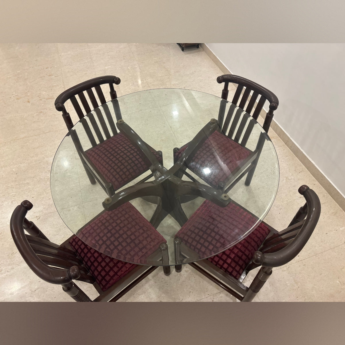 4 Seater Solid Wood Dining Table Set