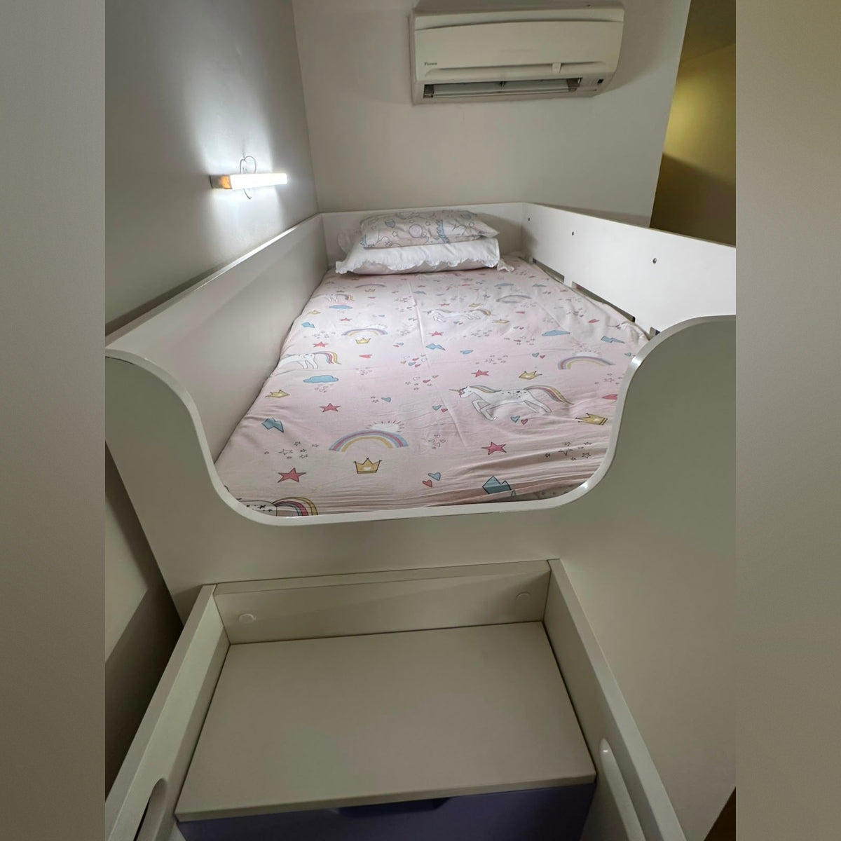 Kids Loft Bunk Bed with Study Desk & Mattress