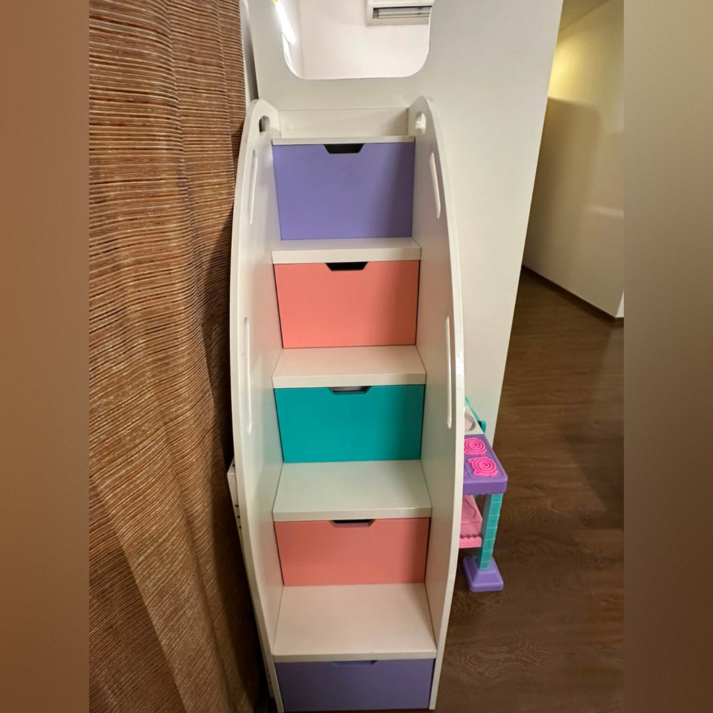 Kids Loft Bunk Bed with Study Desk & Mattress