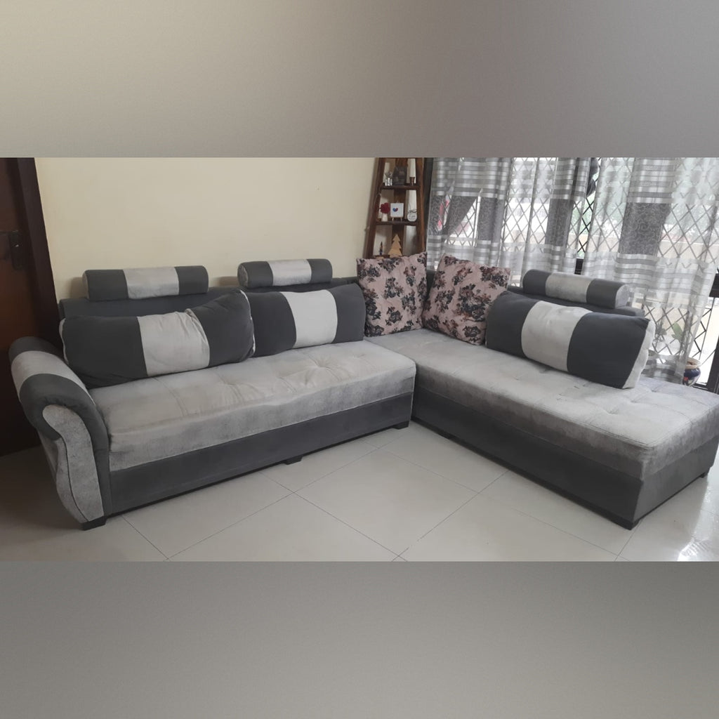 L-Shaped Fabric Sofa