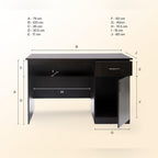 Ergonomic Study Table with Drawer & Storage