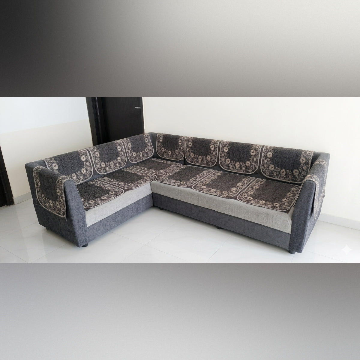 Wakefit Skiver L Shape 6 Seater Sofa Set