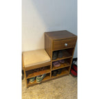 Engineered Wood Ebony Shoe Rack