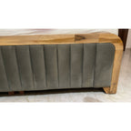 Mango Wood King Bed with Hydraulic Storage & 2 Side Tables
