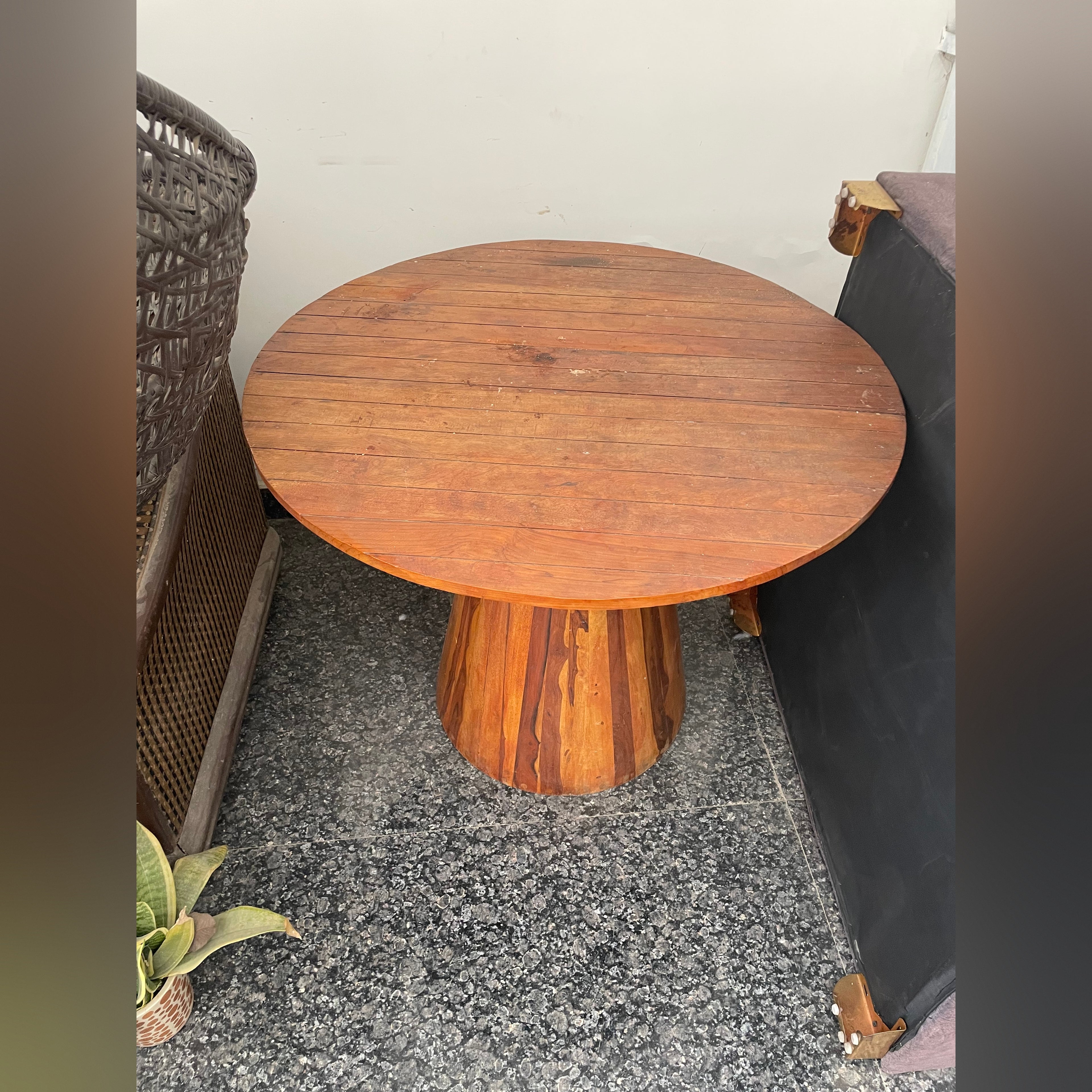 Wooden Coffee Table and Chairs