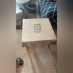 Marble Top Peg Tables Set of 2