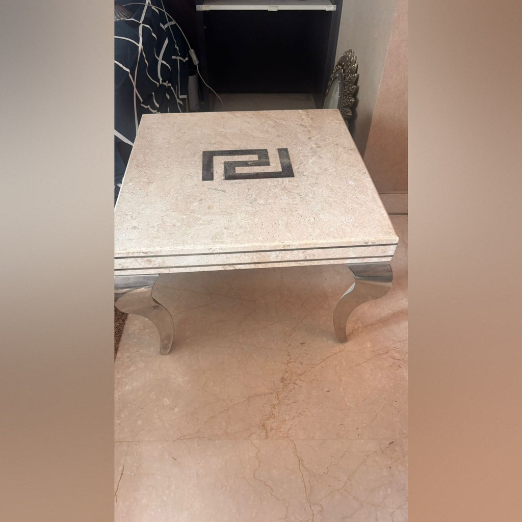 Marble Top Peg Tables Set of 2