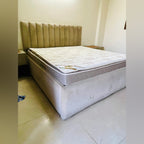 King size bed with mattress + side tables