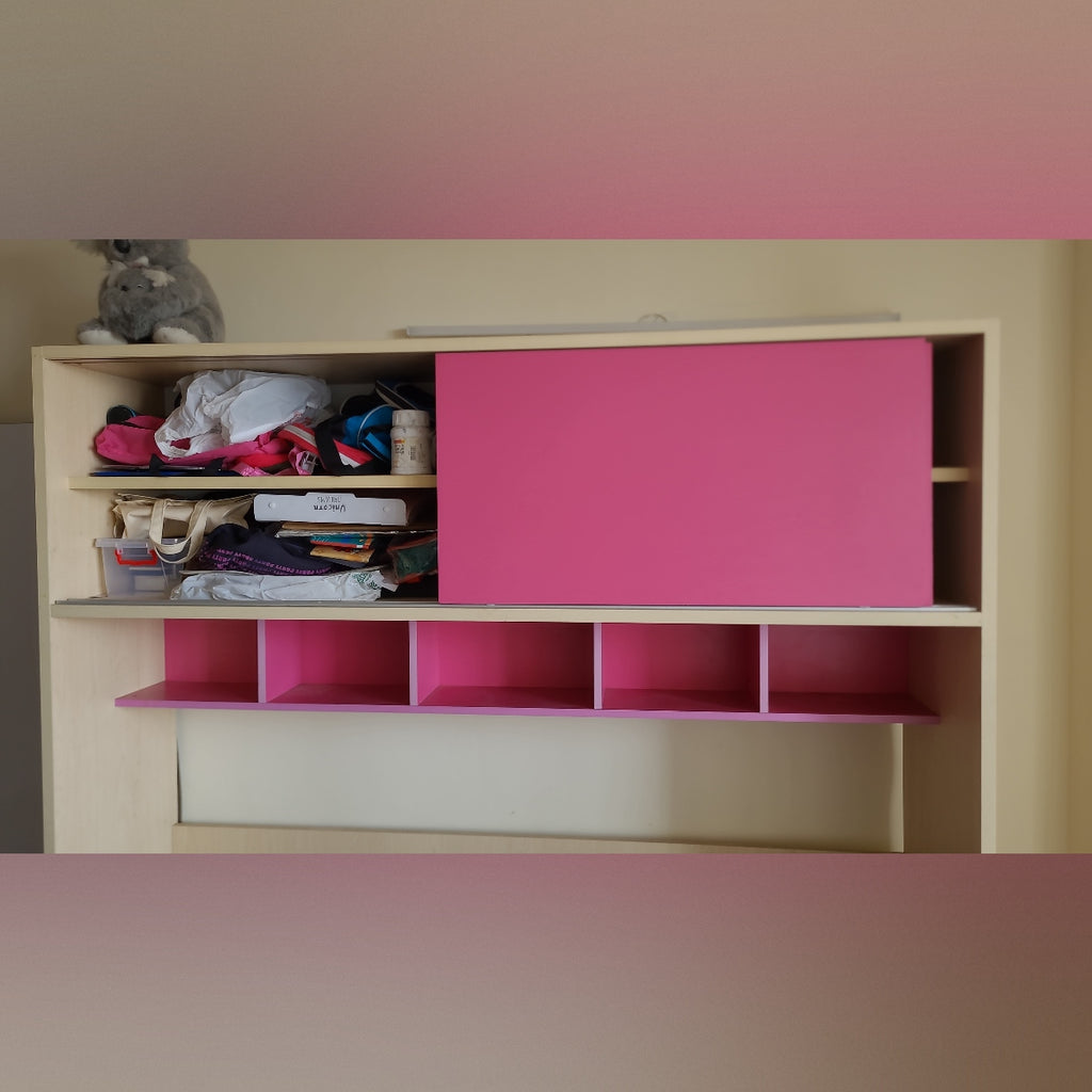 Sofa-cum-Bed with Overhead Storage