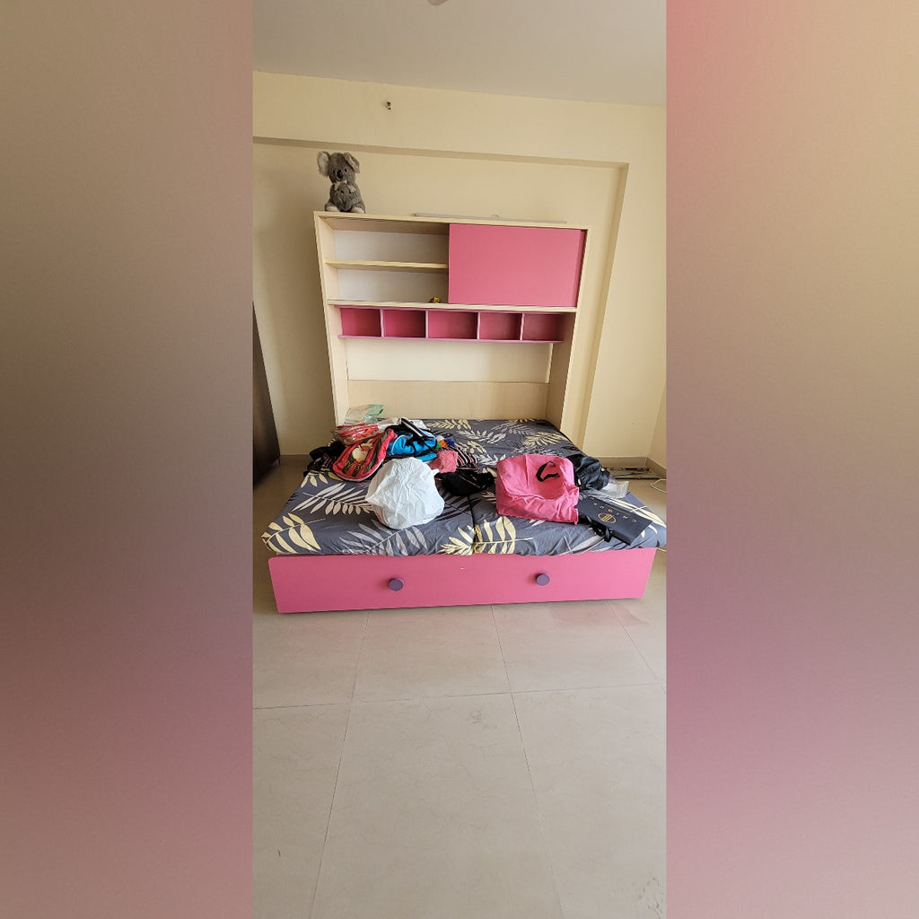 Sofa-cum-Bed with Overhead Storage