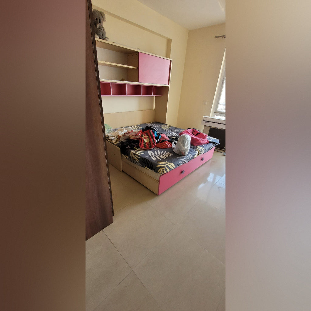 Sofa-cum-Bed with Overhead Storage
