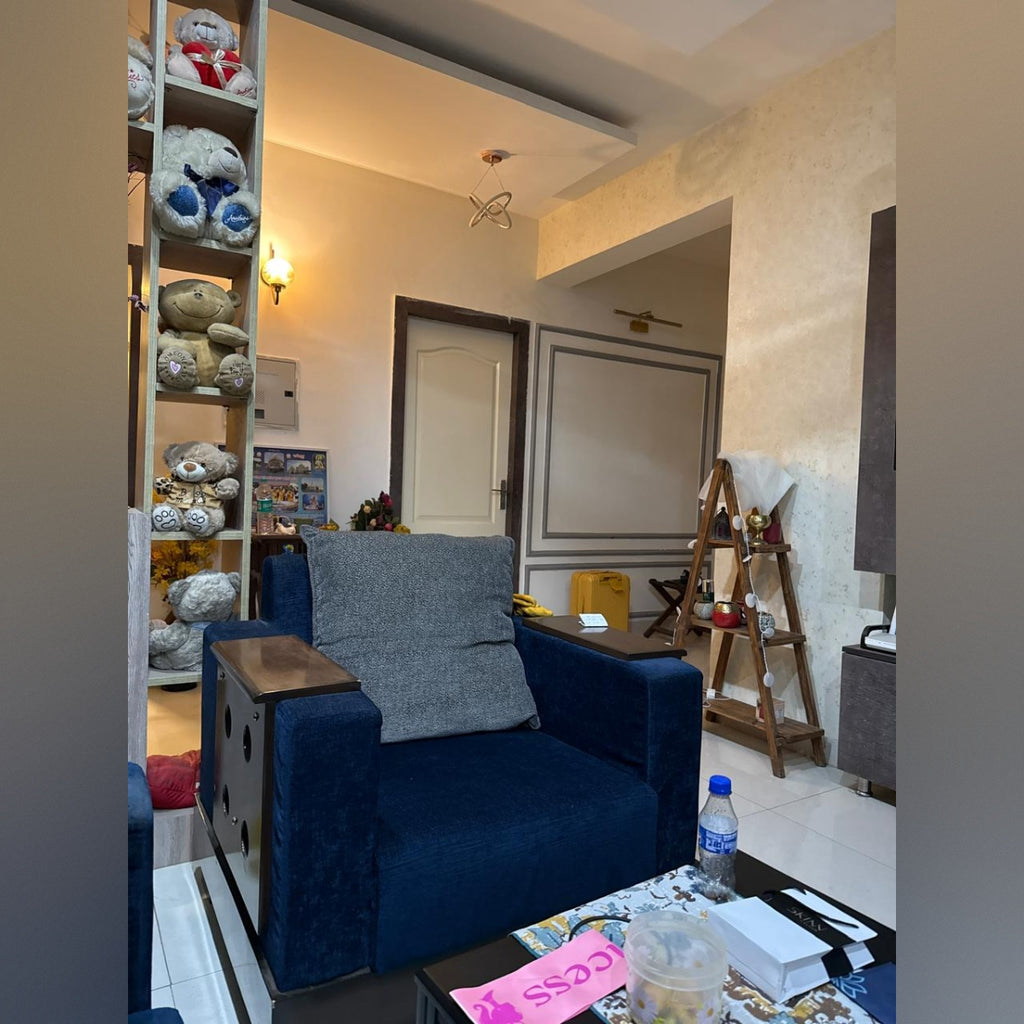 3+1+1 Seater Sofa Set (Navy Blue)