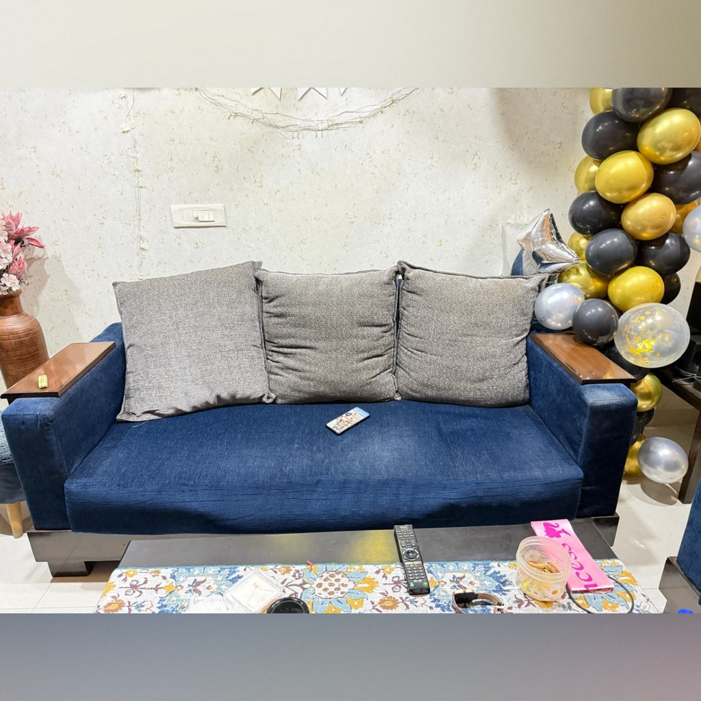 3+1+1 Seater Sofa Set (Navy Blue)