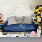 3+1+1 Seater Sofa Set (Navy Blue)