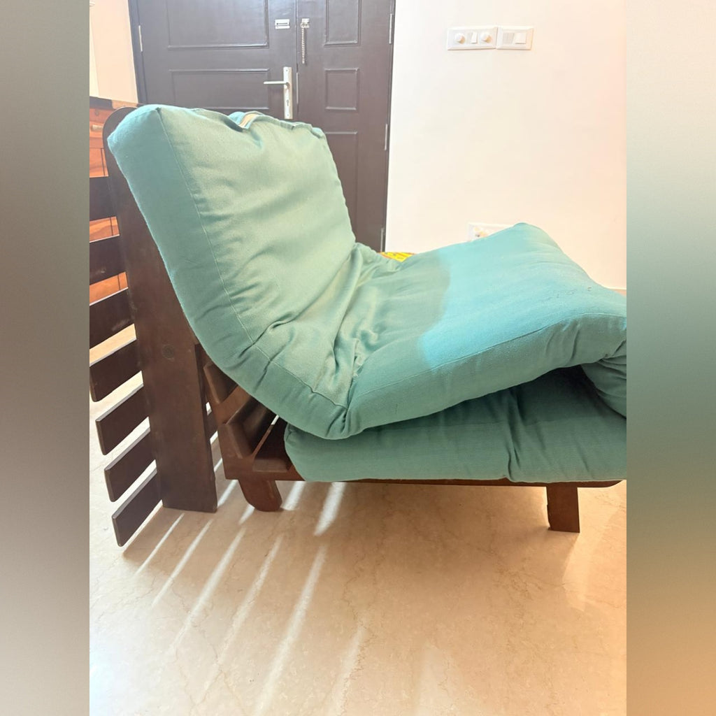 Pepperfry Solid Wood Futon / Sofa Cum Bed