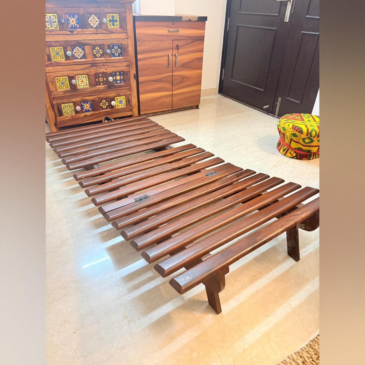 Pepperfry Solid Wood Futon / Sofa Cum Bed