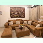 L-Shape 7-Seater Sofa with 2 Ottomans and Centre Table photo 2