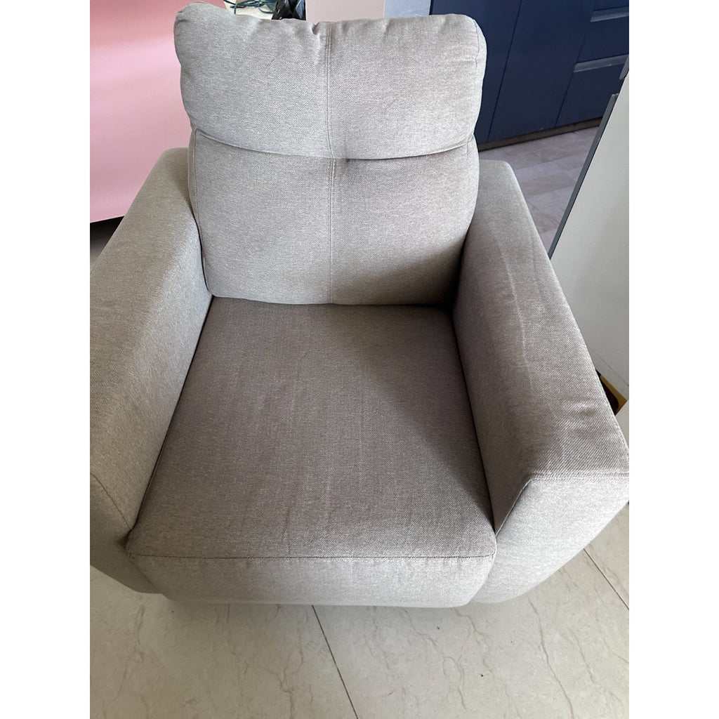 Beige 3+2+1 fabric sofa set - used living room in Delhi - photo 5