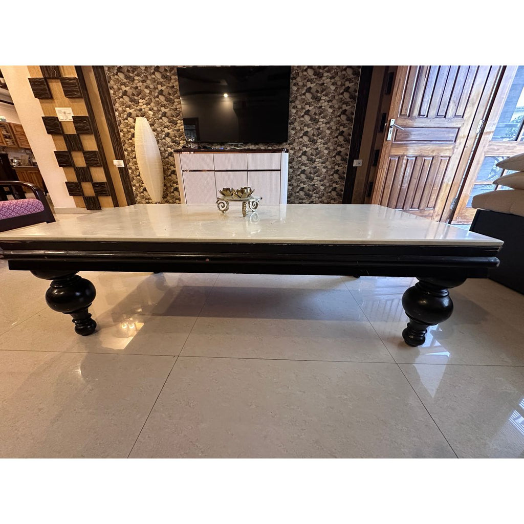 Solid Wood Marble Top Centre Table