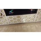 Console Cabinet, Mirrored Lattice Doors - used console in Gurugram - photo 1