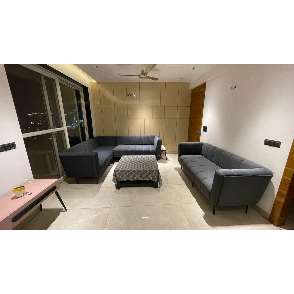 3 + 3 + 2 seater L shape sofa with Centre Table - photo 4 - Ghaziabad