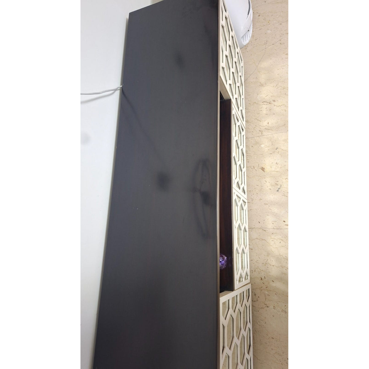 Console Cabinet, Mirrored Lattice Doors - used console in Gurugram - photo 2