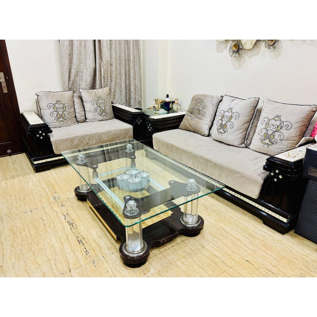 Designer Glass Centre Table - Left Side