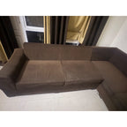 Brown L-Shaped 7-Seater Sofa - used living room in Gurugram - photo 4