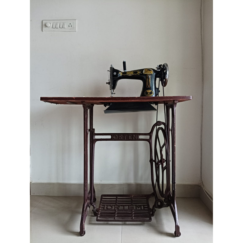 Usha sewing machine with treadle table and stand - photo 1
