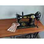 Usha sewing machine with treadle table and stand - photo 3
