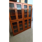 Two 4-Door Glass Bookcases (Teak Finish) - used bookcase in Noida - photo 4