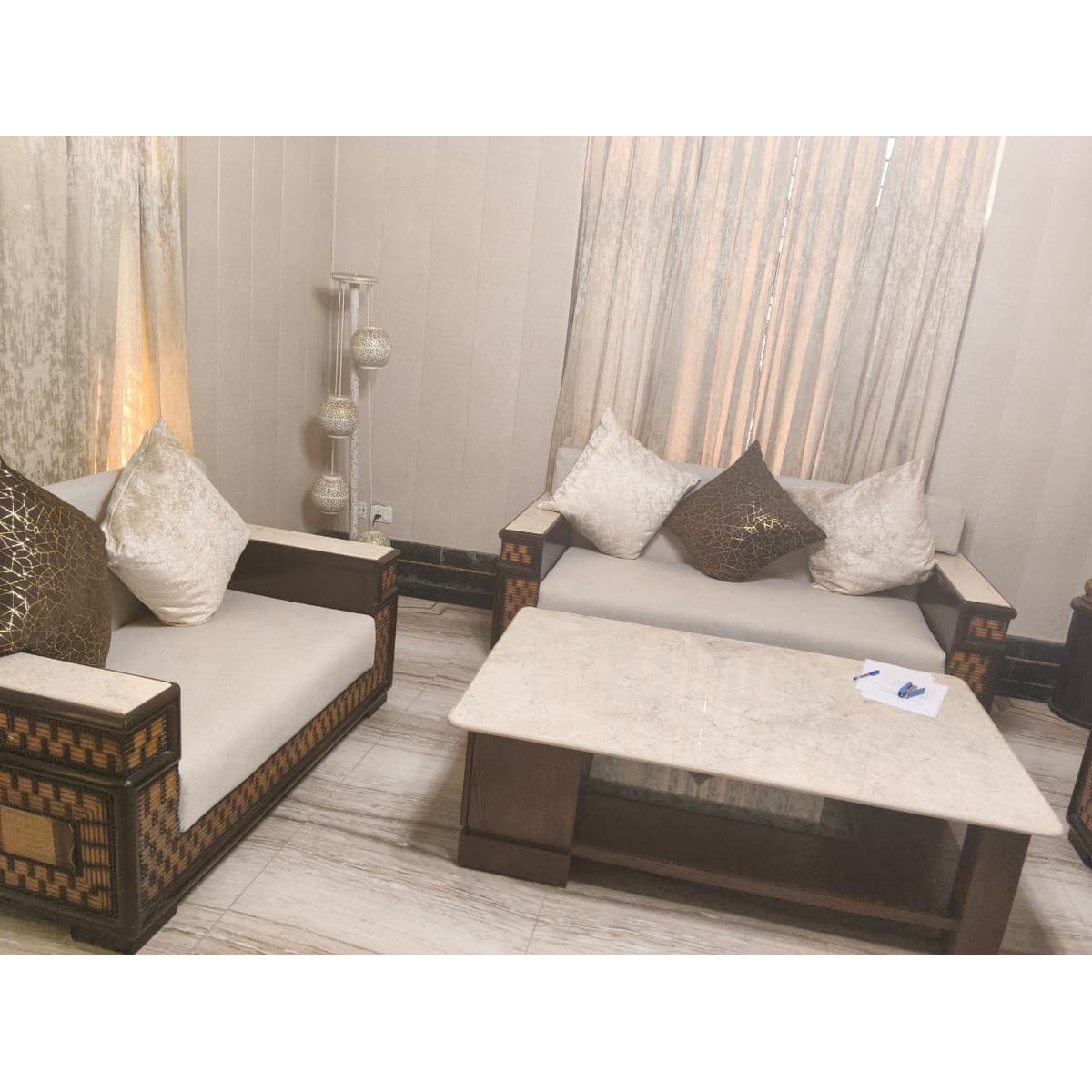 10-Seater Wooden Frame Sofa Set - used sofa in Gurugram - photo 3