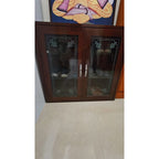 2-Door Glass Shoe Cabinet (Wenge Finish) - used cabinet in Noida - photo 1