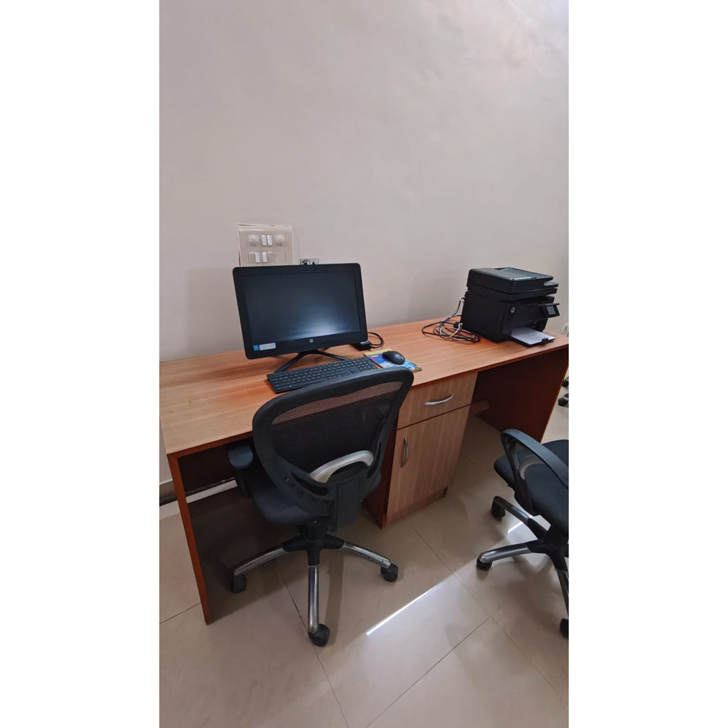 Office Set: Wall Cabinet, Desk, 2 Chairs - used office furniture in Noida - photo 4