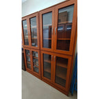 Two 4-Door Glass Bookcases (Teak Finish) - used bookcase in Noida - photo 2