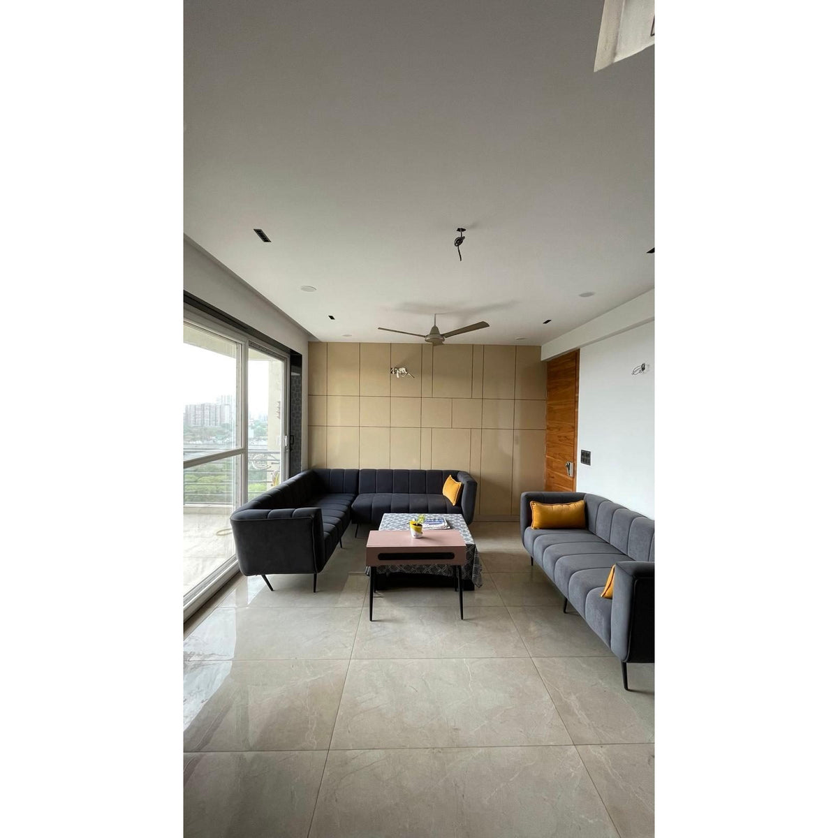 3 + 3 + 2 seater L shape sofa with Centre Table - photo 3 - Ghaziabad