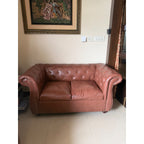 Brown Chesterfield Sofa Set - used living-room in Gurugram - photo 4