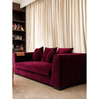 Custom Plum Suede 3-Seater Sofa (Furniturewalla)