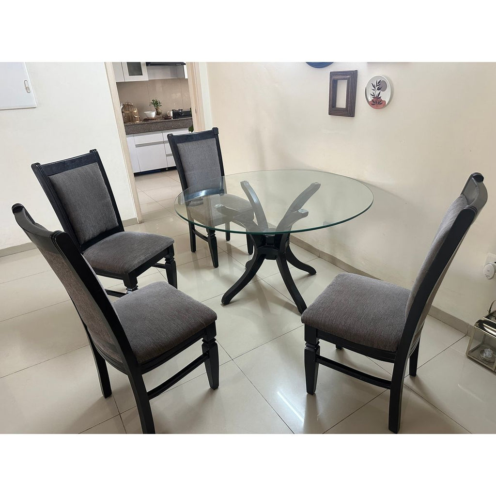 4-Seater Round Dining Table - Left Side