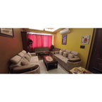 2 Cream 3-Seater Sofas - used living room in Delhi - photo 4